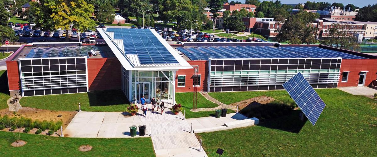 PV Array atop one of AKF's Net Zero projects at Millersville University in Millersville, PA
