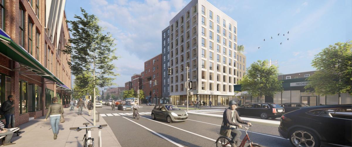 Street View Rendering of 2072 Mass Ave in Cambridge