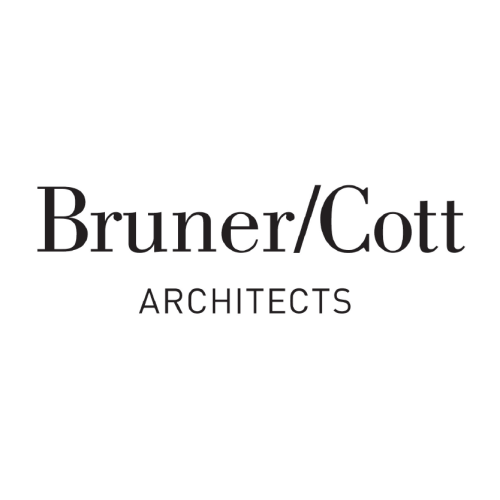 Black font writing "Bruner/Cott Architects"