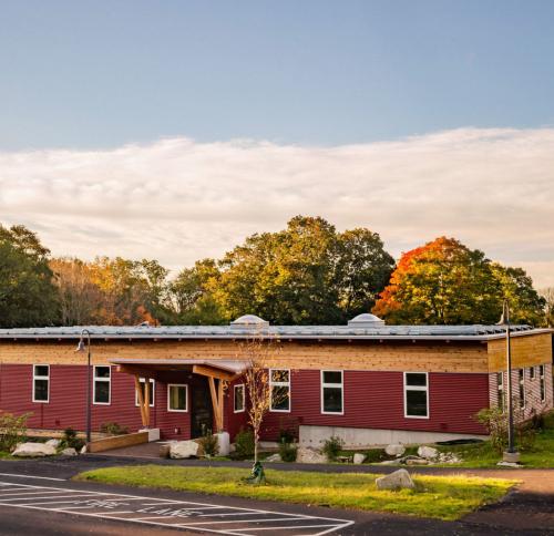 Red low-rise building