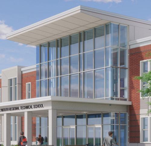 Rendering of the Bristol-Plymouth Regional Technical School