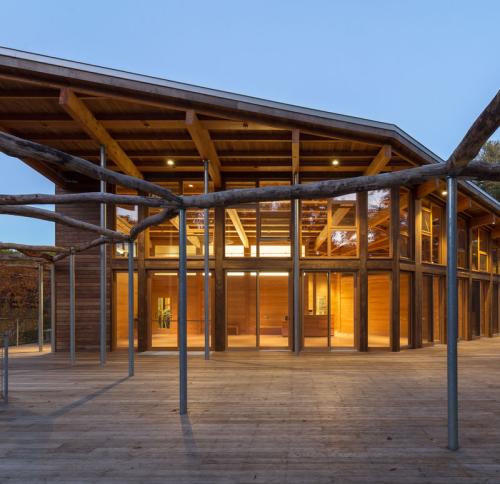 Glass Entry to Walden Visitor Center.