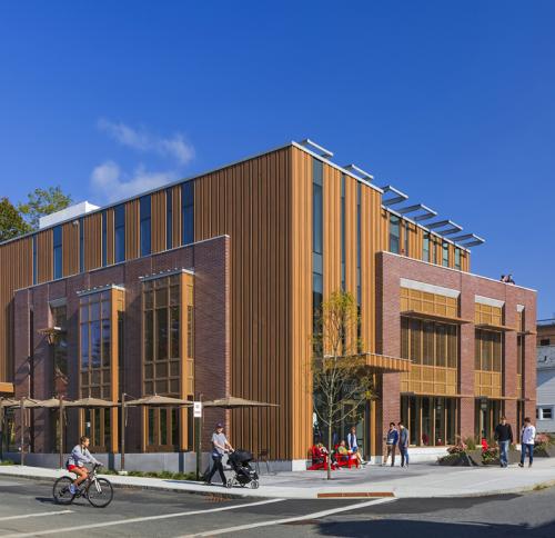 Exterior photograph of the Williams Bookstore from Spring Street