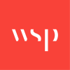 Red background with letters "wsp"